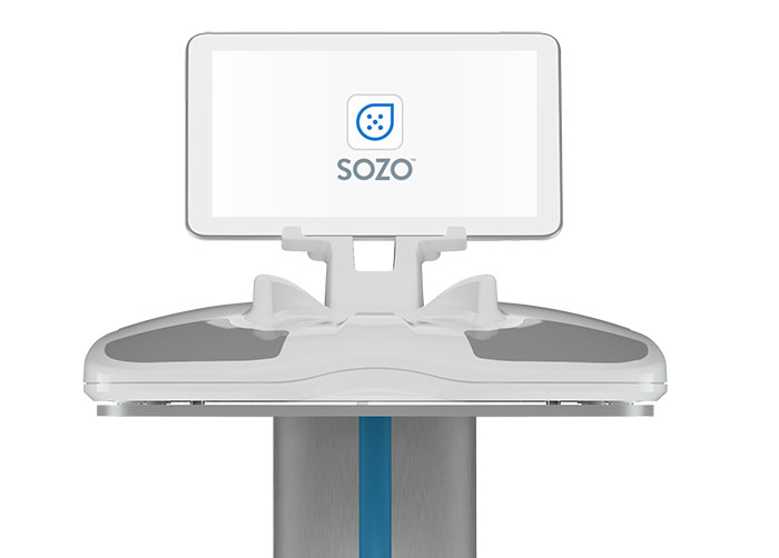 SOZO logo on tablet