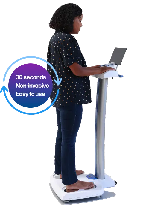 Woman standing on a SOZO device