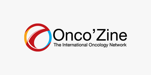 Onco’Zine logo with a multicolor circular emblem next to the words Onco’Zine and the subtitle The International Oncology Network.