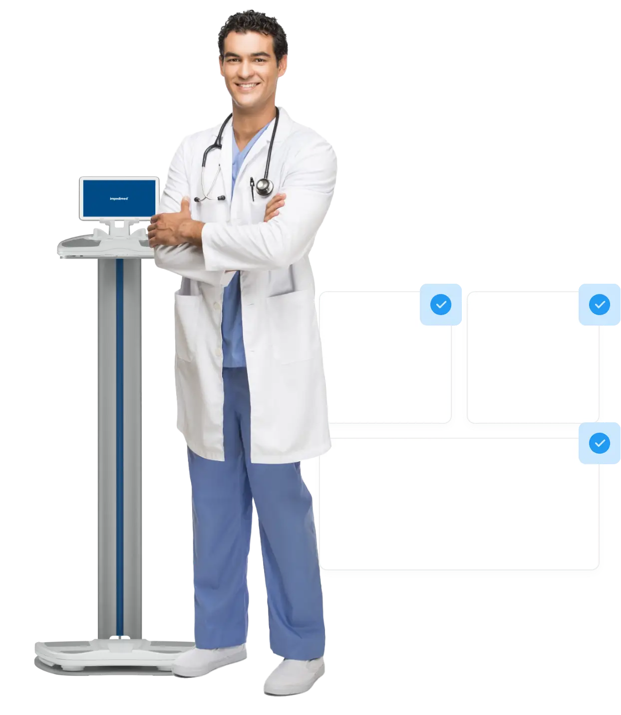 Male Clinician with a SOZO device